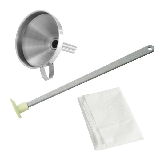 Set pour confiture maison avec entonnoir en inox Fackelmann