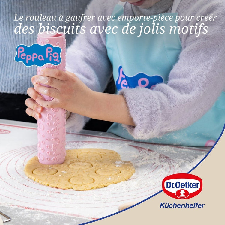 Rouleau à gaufrer la pâte avec emporte-pièce Dr. Oetker Peppa Pig