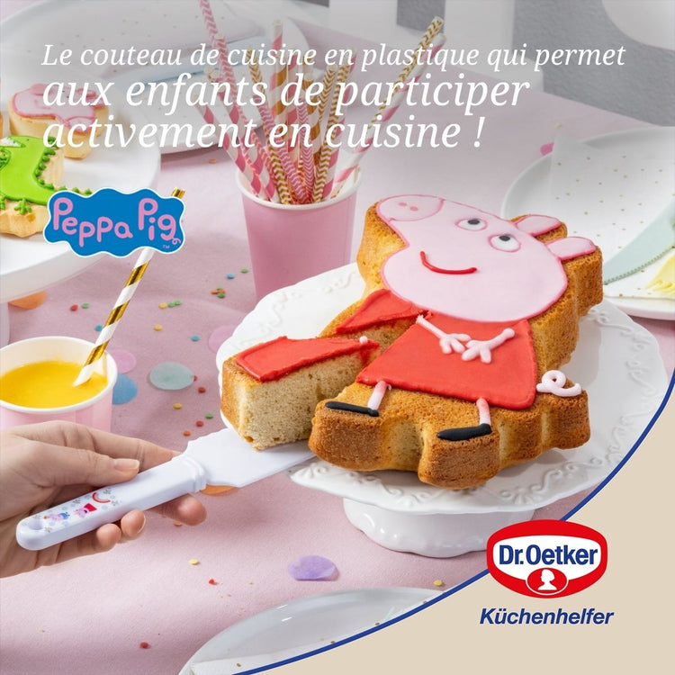 Couteau de cuisine et détacheur à gâteau pour cuisiner avec les enfants Dr. Oetker Peppa Pig 