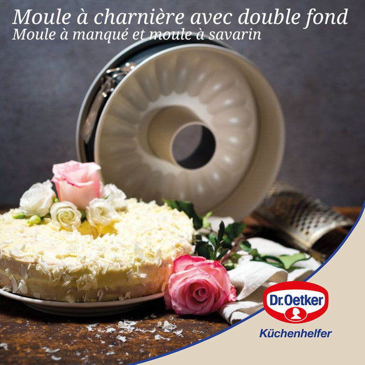 Moule à manqué à charnière avec fond à savarin 26 cm Dr Oetker Back-Trend