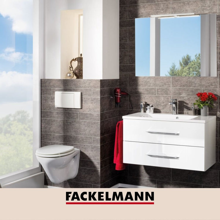 Support papier toilette mural droit gris chromé Fackelmann Mare