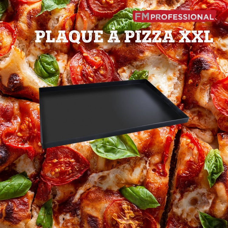 Plaque à pizza en acier inoxydable revêtu 60 x 40 cm FM Professional