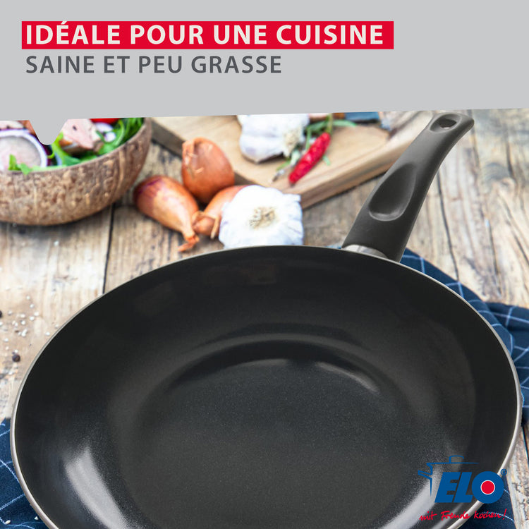 Set de 2 Poêles de cuisson avec revêtement céramique sans PFAS, 28 cm et 32 cm Elo Prima Cucina