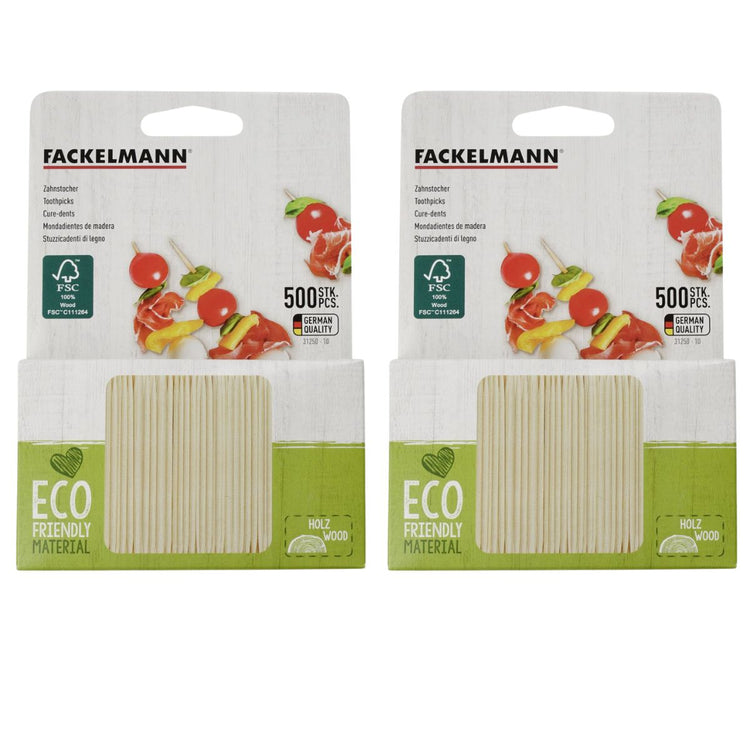 Lot de 1000 cure-dents Fackelmann Eco Friendly