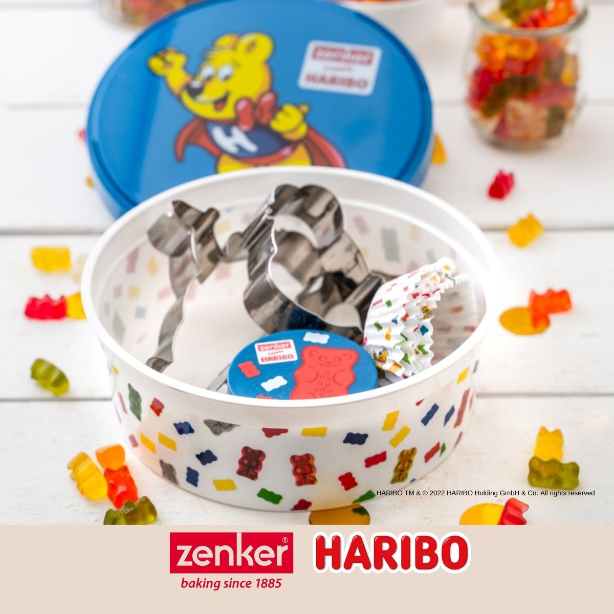 Boîte alimentaire avec couvercle en plastique 18,5 cm Zenker Haribo