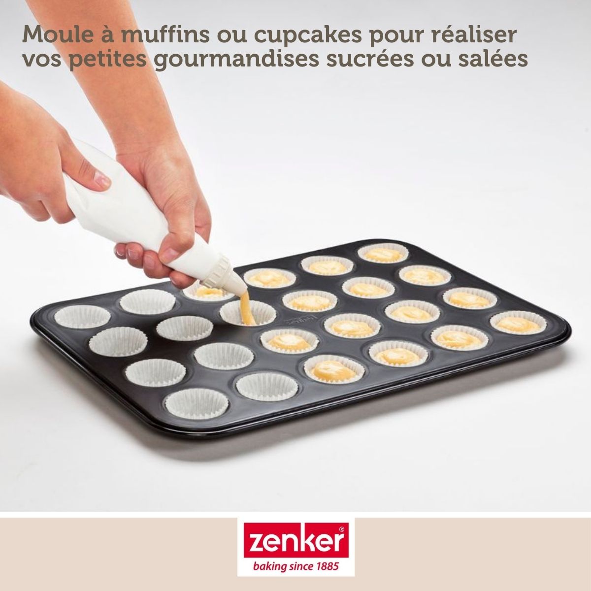 Moule à muffins 24 empreintes Zenker Black Metallic