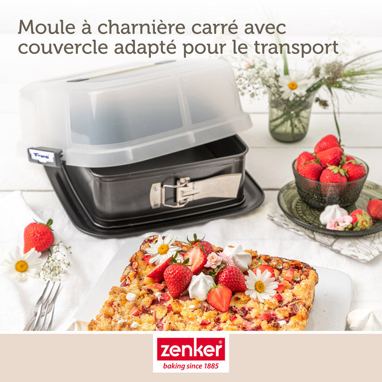 Moule à charnière carré avec couvercle Zenker Bake Click and Go