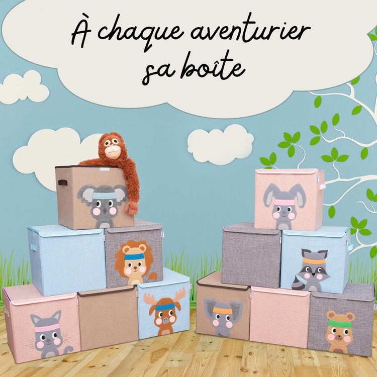 Boîte de rangement "raton laveur" avec couvercle, compatible avec l'étagère IKEA KALLAX Lifeney