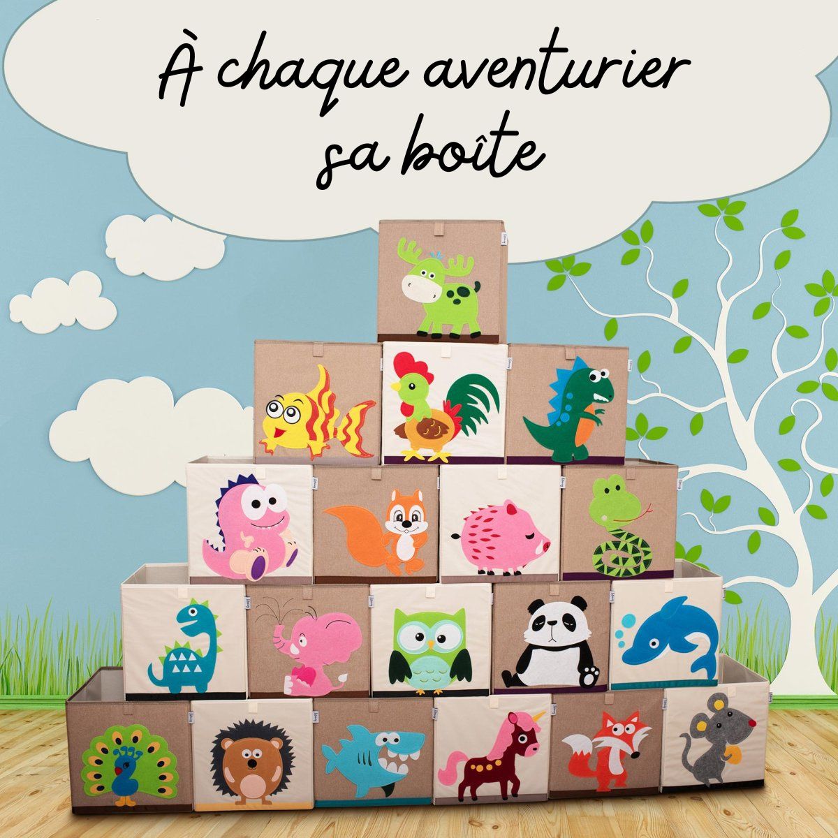 Boîte de rangement "panda" , compatible avec l'étagère IKEA KALLAX Lifeney