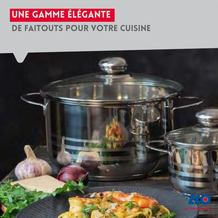 Ensemble de 1 Poêle de cuisson 20 cm et 1 faitout 12 cm Elo Prima Brillant