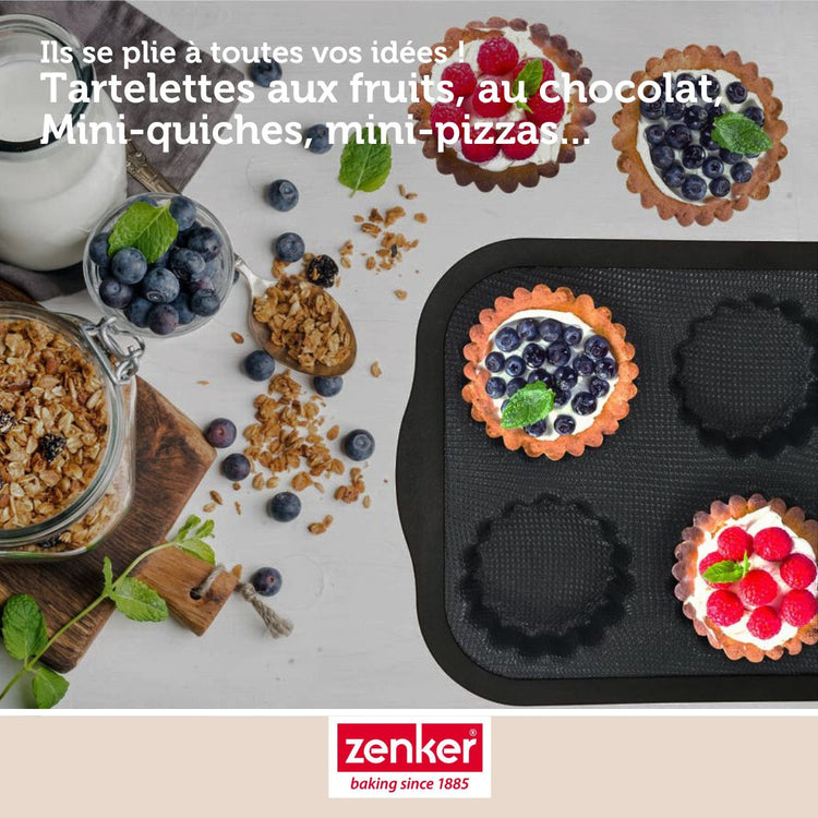 Moule 6 tartelette Zenker Silicone fibre de verre