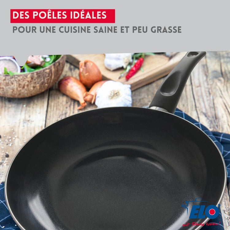 Ensemble de 1 Poêle de cuisson 20 cm et 1 faitout 12 cm Elo Prima Brillant