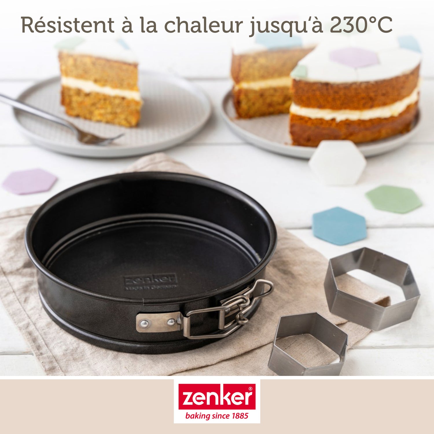 Lot de 2 mini moules à manqué à charnière de 12 cm et 16 cm Zenker Special Mini