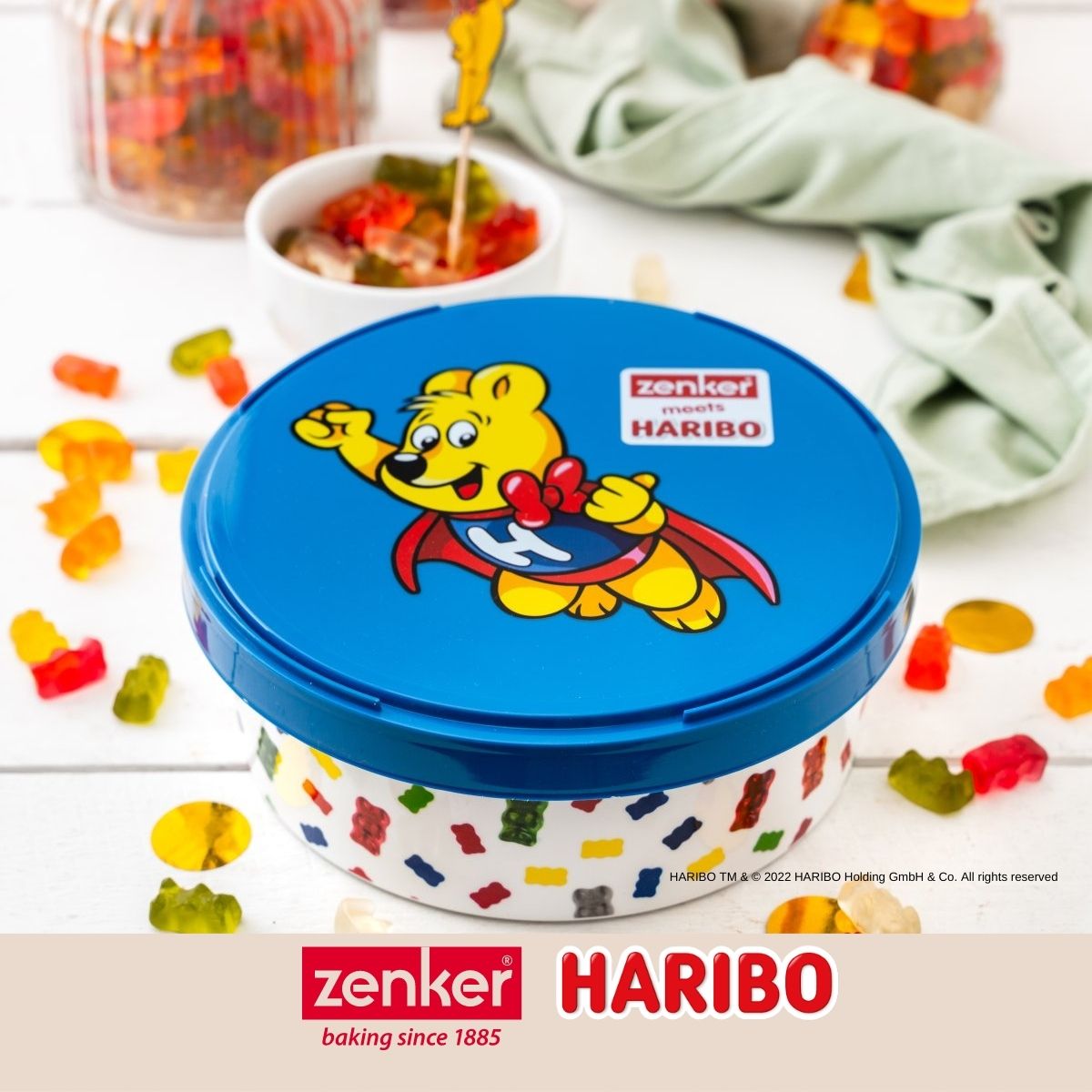 Boîte alimentaire avec couvercle en plastique 18,5 cm Zenker Haribo