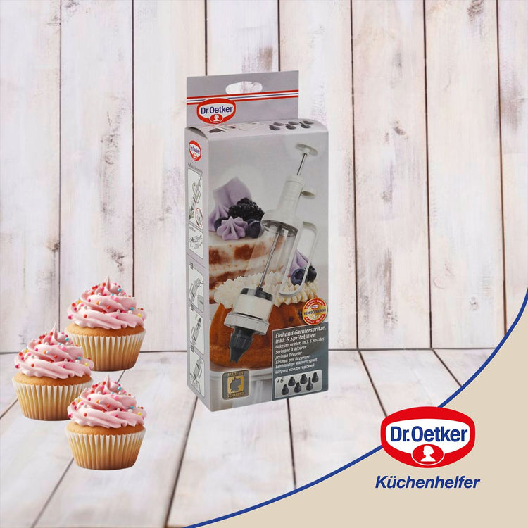 Lot verre doseur et seringue à pâtisserie Dr. Oetker Baker Edition