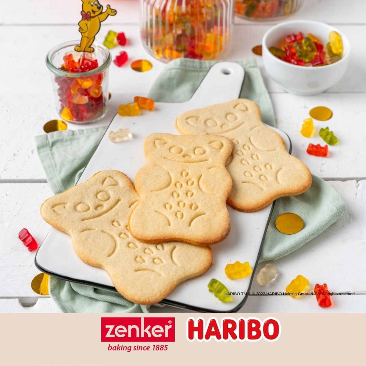 Emporte-pièce biscuits 2 en 1 en plastique Zenker Haribo