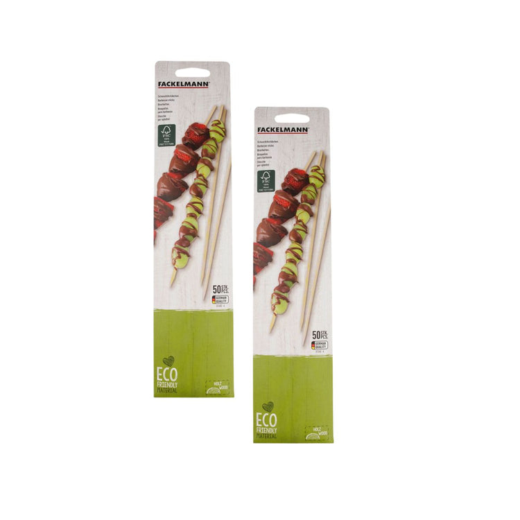 Lot de 100 piques en bois pour brochettes de 25 cm Fackelmann Eco Friendly